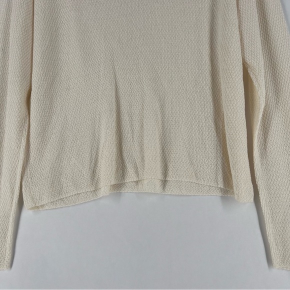 Soma WKND Intimates Eco Yarn Boatneck Long‎ Sleeve Ivory Sweater Open Knit Soft - Picture 11 of 12